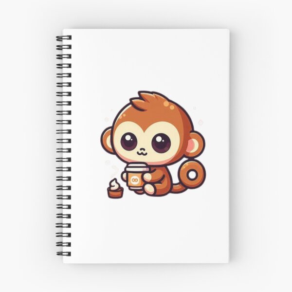 Item preview, monkey with coffee designed and sold by Eternalski.