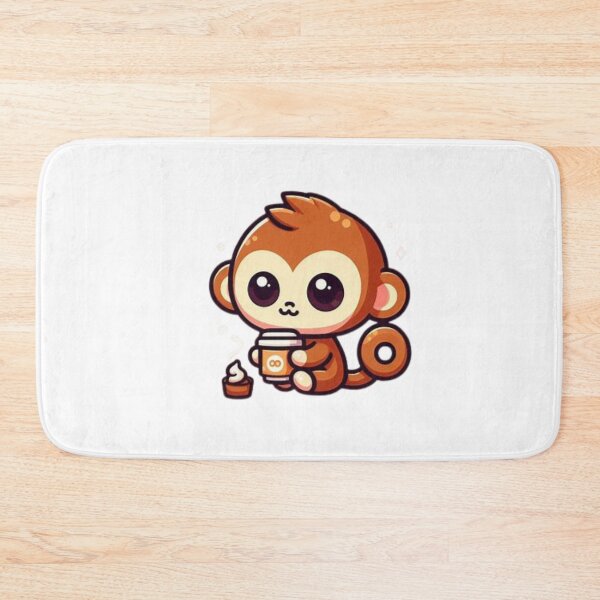 Item preview, monkey with coffee designed and sold by Eternalski.