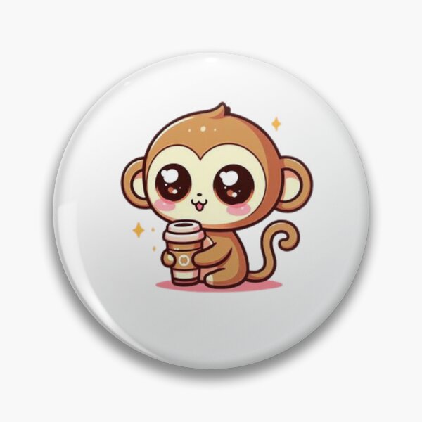 Item preview, monkey with coffee designed and sold by Eternalski.