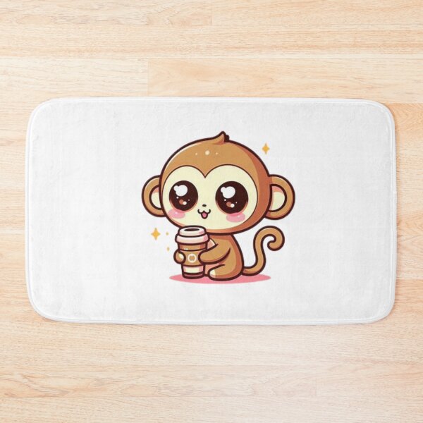 Item preview, monkey with coffee designed and sold by Eternalski.