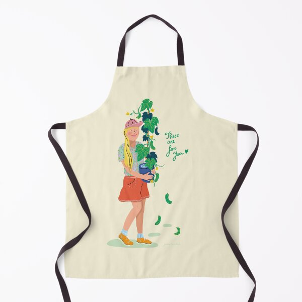 Item preview, These Are for You – a Girl with Cucumber Plant designed and sold by Chestnut and Pie.