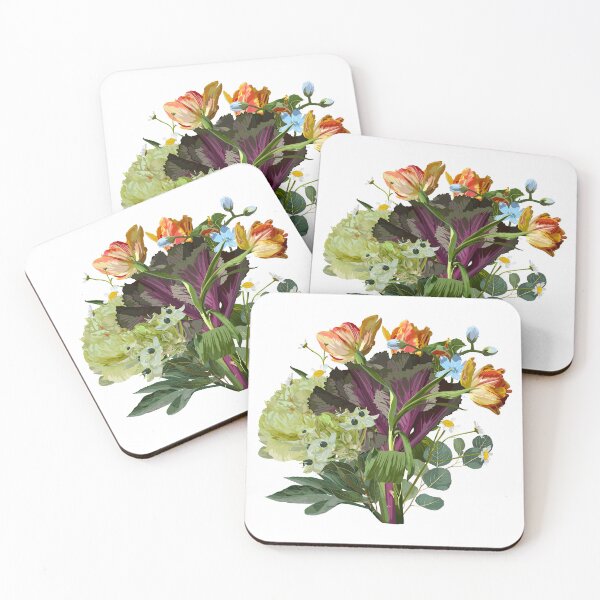 Item preview, Garden flowers, branches and exotic leaves composition. designed and sold by MatyKotiv.