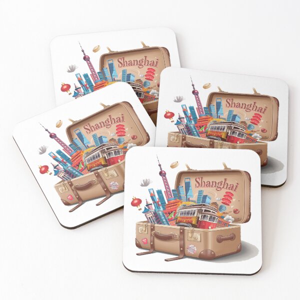 Item preview, Shanghai China Chinese - "Shanghai Adventure Suitcase – Retro Cartoon Travel " designed and sold by stickercuffs.