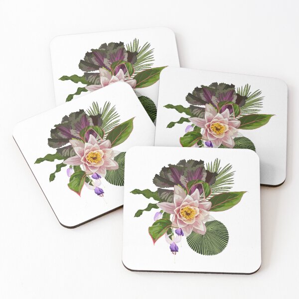 Item preview, Tropical palm, branches and exotic flowers. designed and sold by MatyKotiv.