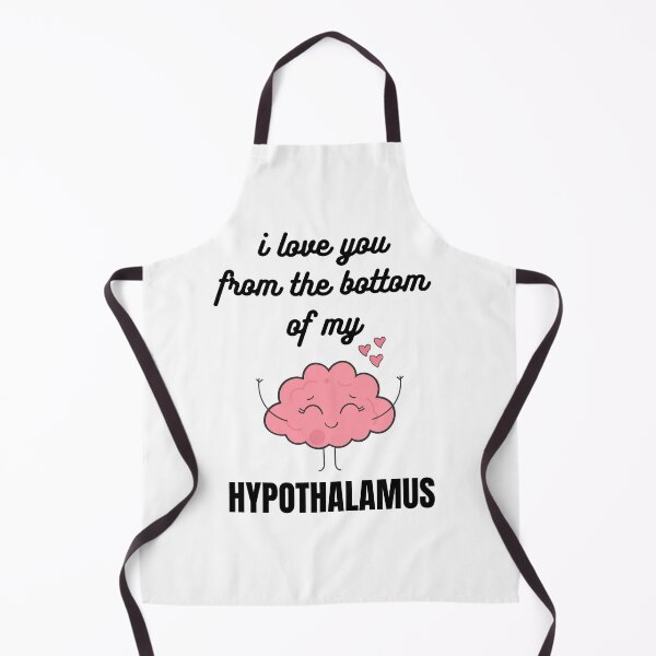 Item preview, Cute i love you from the bottom of my HYPOTHALAMUS Text Minimalist with cute picture of brain designed and sold by SEVENPRINTS.