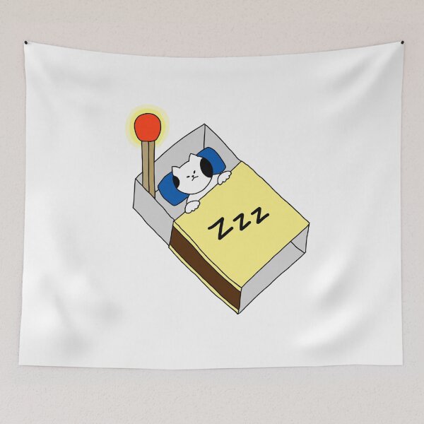 Item preview, a Cat sleeping in the matchbox designed and sold by superbaechoo.