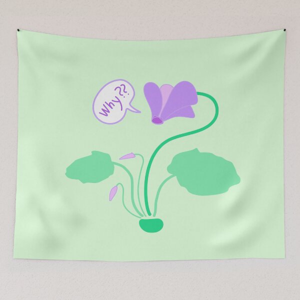 Item preview, Cyclamen Plant Wondering Why designed and sold by SpottedPilot.