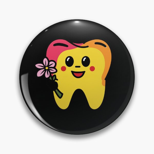 Item preview, Colorful Tooth Holding a Flower – Vibrant and Playful Dental Design designed and sold by Golden-flower22.