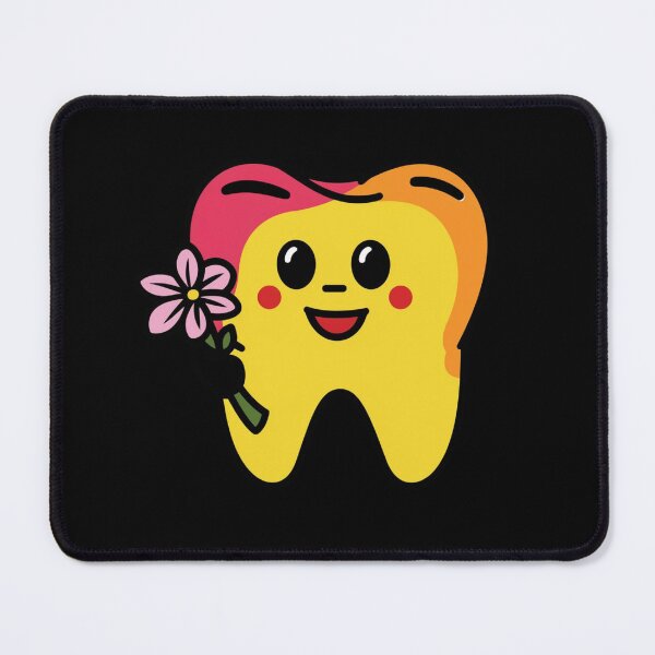 Item preview, Colorful Tooth Holding a Flower – Vibrant and Playful Dental Design designed and sold by Golden-flower22.