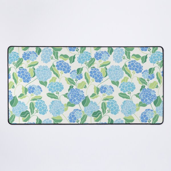 Vista previa del artículo con la obra «Hortensia de porcelana. Estampado floral azul y verde con un toque nostálgico vintage.», diseñado y vendido por trefail.