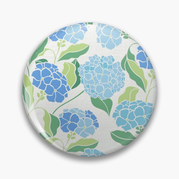 Item preview, Hydrangea Porcelain Style. Blue and green floral print with vintage nostalgic flair designed and sold by trefail.
