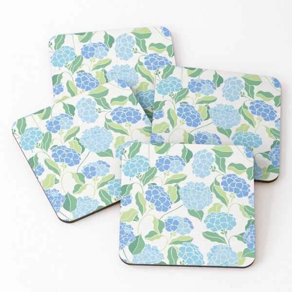 Item preview, Hydrangea Porcelain Style. Blue and green floral print with vintage nostalgic flair designed and sold by trefail.