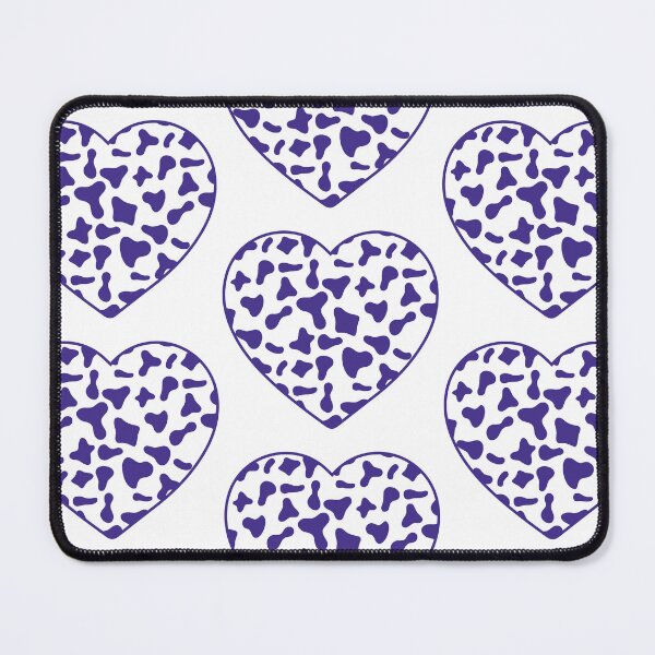 Item preview, Big Purple Cow Patches on White Cowhide | Continues White Cow Heart designed and sold by PatternPen.