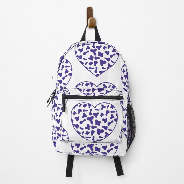 Item preview, Big Purple Cow Patches on White Cowhide | Continues White Cow Heart designed and sold by PatternPen.