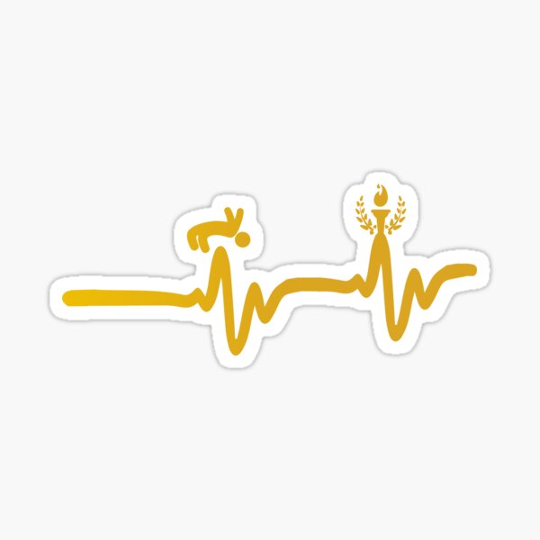 Item preview, High Jump Heartbeat | Track & Field Athletics Art designed and sold by PulsePassion.