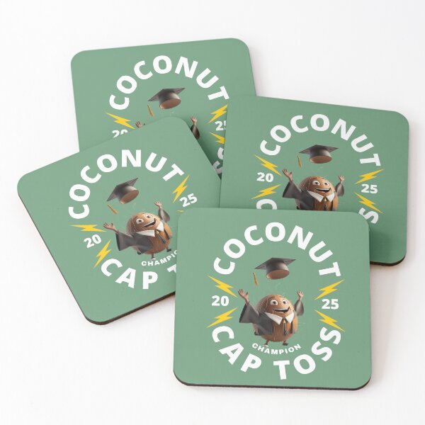 Item preview, "Coconut Cap Toss – Funny Tropical Graduation designed and sold by TasteTicker.