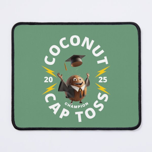 Item preview, "Coconut Cap Toss – Funny Tropical Graduation designed and sold by TasteTicker.