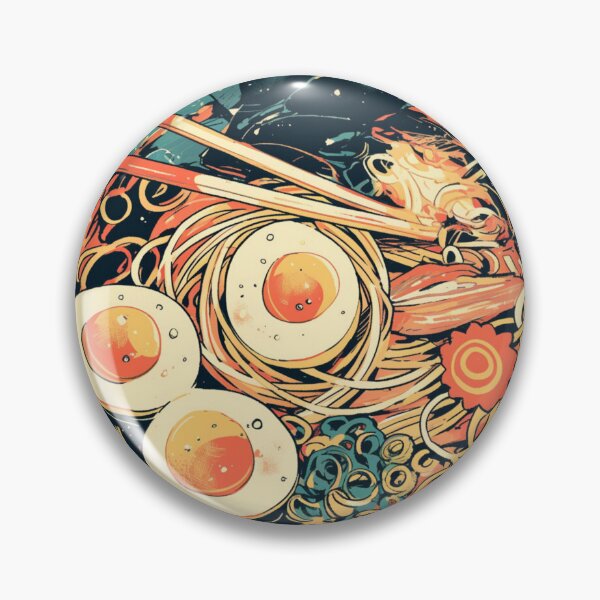 Item preview, Spicy Ramen Noodles Bowl With Eggs and Beef designed and sold by Nightarcade.