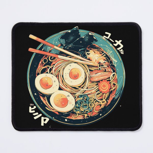 Item preview, Spicy Ramen Noodles Bowl With Eggs and Beef designed and sold by Nightarcade.