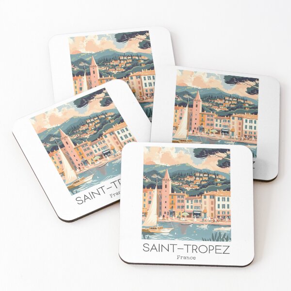 Item preview, A Vintage Travel Illustration of Saint-Tropez - France  designed and sold by GoodOldVintage.