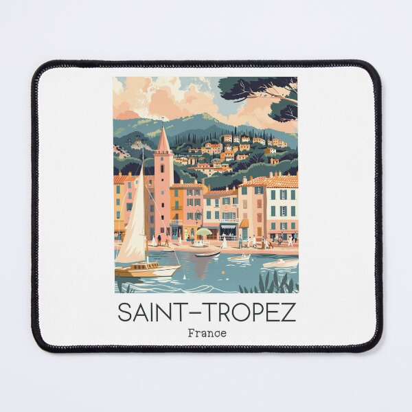 Item preview, A Vintage Travel Illustration of Saint-Tropez - France designed and sold by GoodOldVintage.