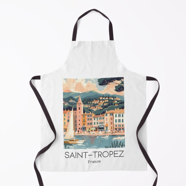 Item preview, A Vintage Travel Illustration of Saint-Tropez - France  designed and sold by GoodOldVintage.