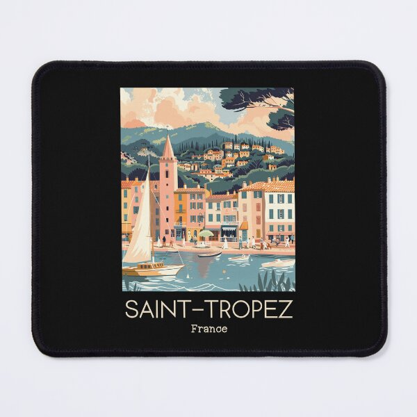 Item preview, A Vintage Travel Illustration of Saint-Tropez - France designed and sold by GoodOldVintage.