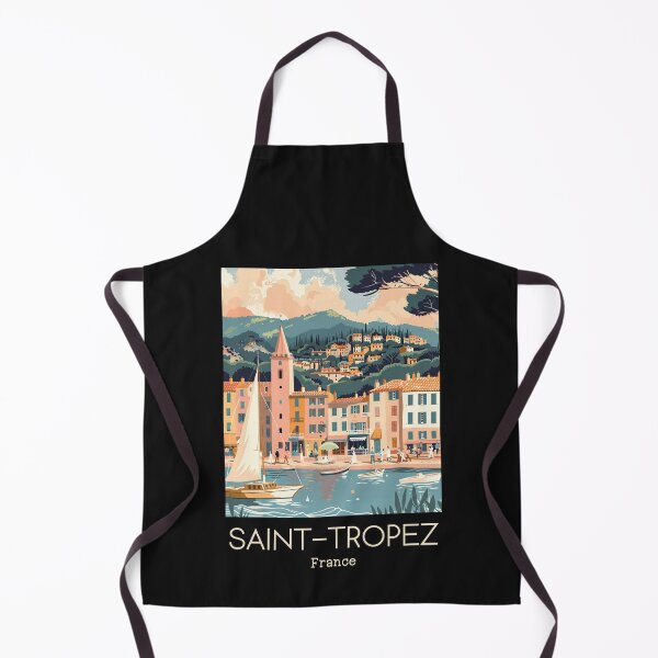 Item preview, A Vintage Travel Illustration of Saint-Tropez - France  designed and sold by GoodOldVintage.