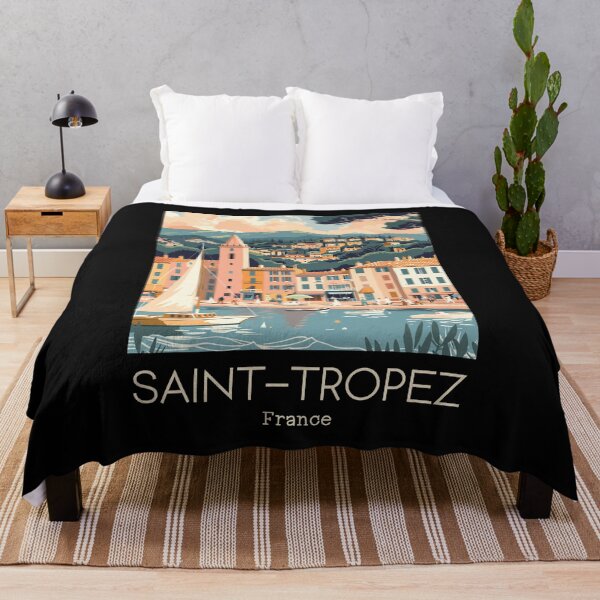 Item preview, A Vintage Travel Illustration of Saint-Tropez - France  designed and sold by GoodOldVintage.