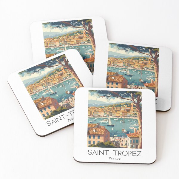 Item preview, A Vintage Travel Illustration of Saint-Tropez - France  designed and sold by GoodOldVintage.
