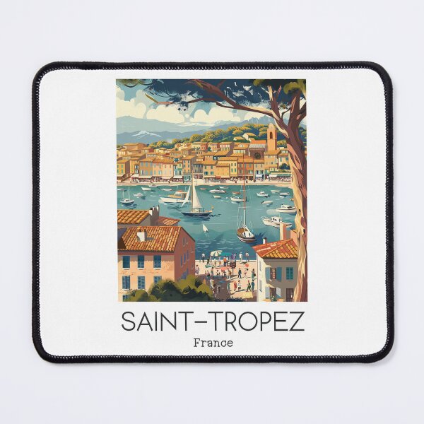 Item preview, A Vintage Travel Illustration of Saint-Tropez - France designed and sold by GoodOldVintage.