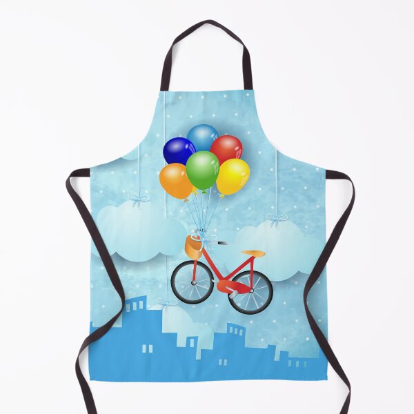 Item preview, Over the city, bike and balloons designed and sold by LuisaVenturoli.