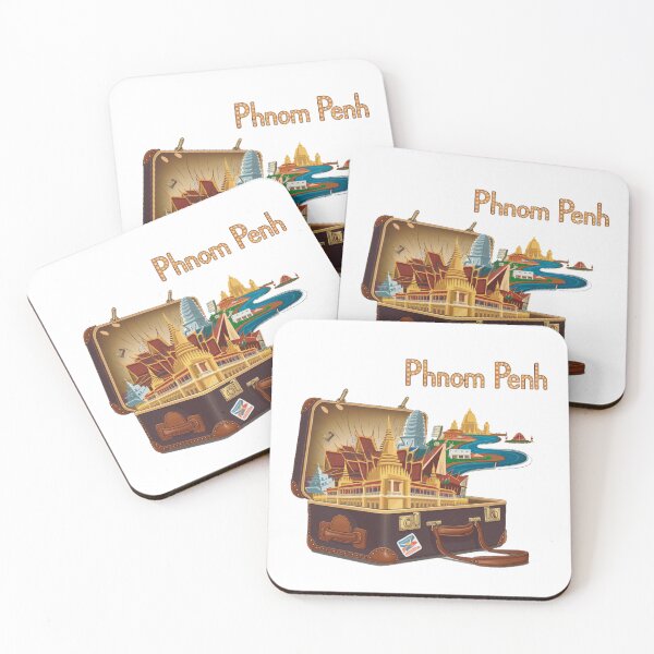 Item preview, Phnom Penh Cambodia Khmer - " Adventure Suitcase – Retro Cartoon Travel " designed and sold by stickercuffs.