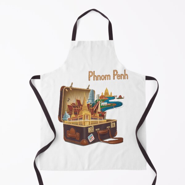 Item preview, Phnom Penh Cambodia Khmer - " Adventure Suitcase – Retro Cartoon Travel " designed and sold by stickercuffs.