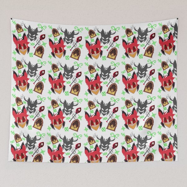 Item preview, Alastor seamless pattern transparent BG  designed and sold by Artsydragongal.