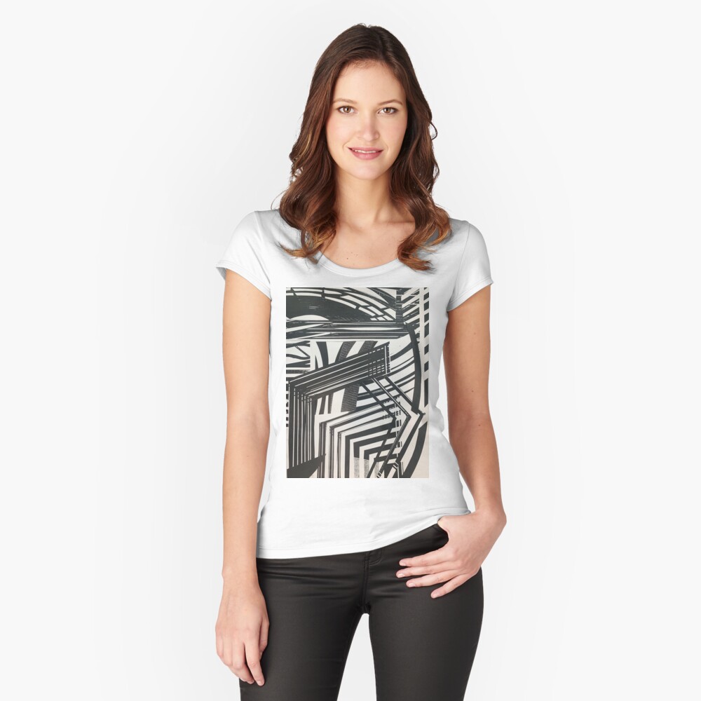 Vista previa del artículo con la obra «Camiseta entallada de cuello ancho», diseñado y vendido por ArtInArtOut.
