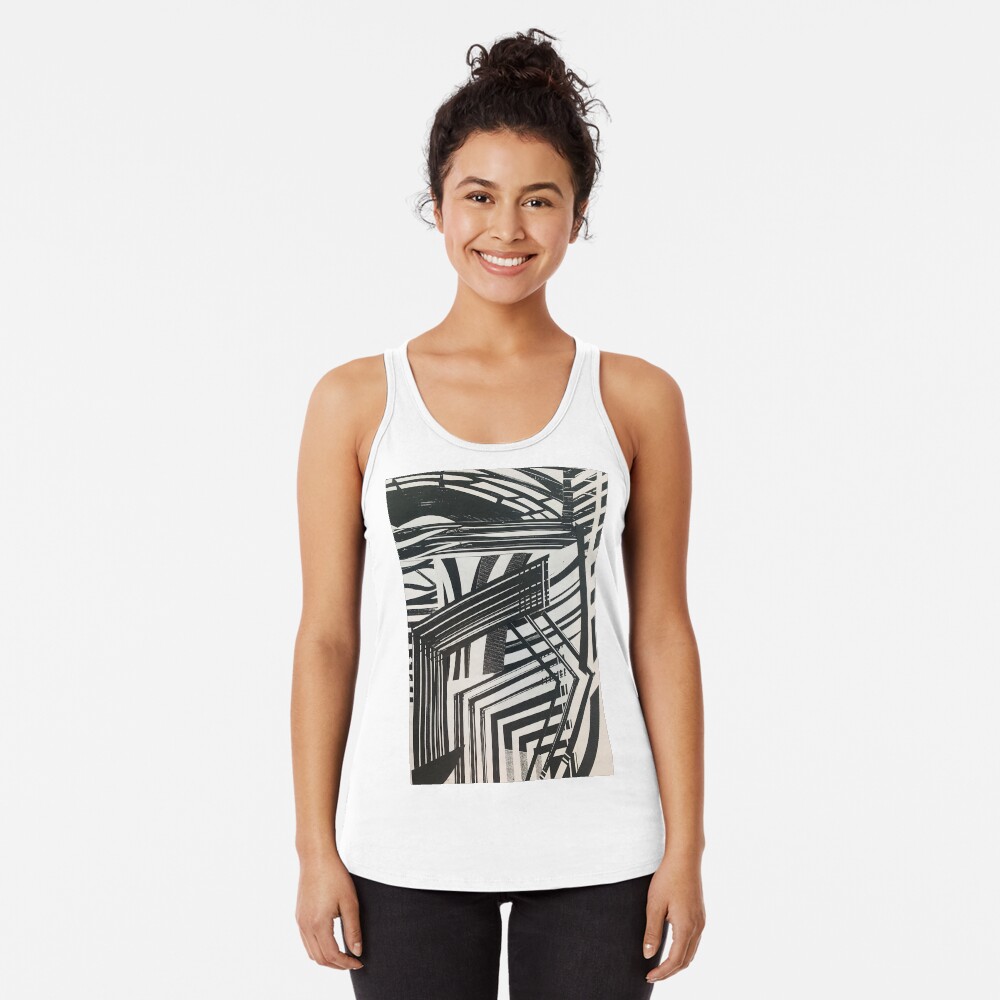 Vista previa del artículo con la obra «Camiseta con espalda nadadora», diseñado y vendido por ArtInArtOut.