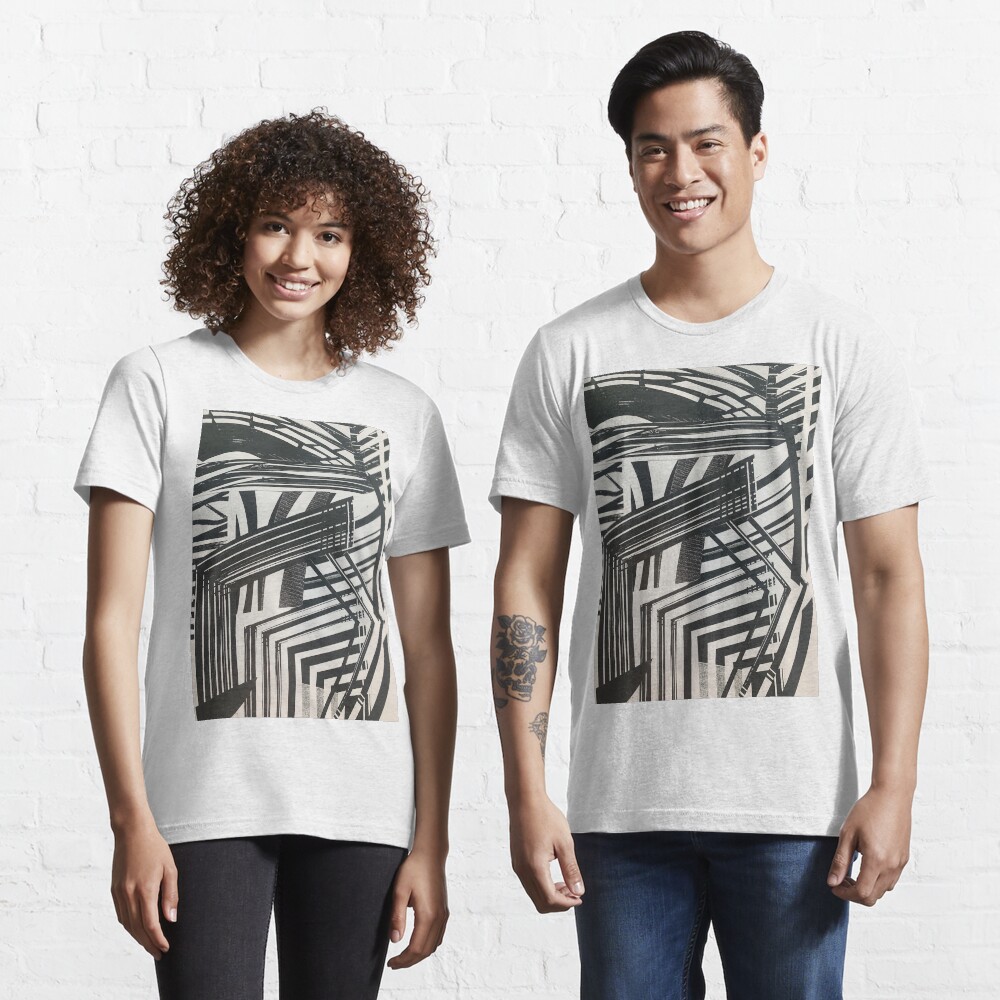 Vista previa del artículo con la obra «Camiseta esencial», diseñado y vendido por ArtInArtOut.