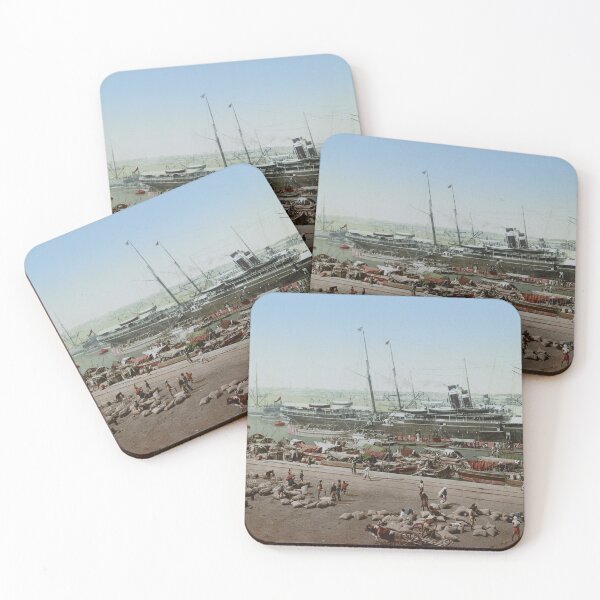 Item preview, Steamers in Calcutta designed and sold by 19th Century in Color.