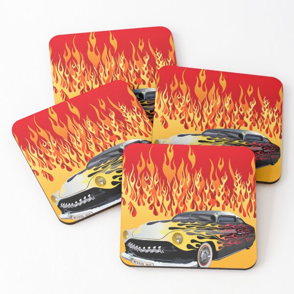 Item preview, hot rod fire flame american car vintage muscle car designed and sold by Achille3777.