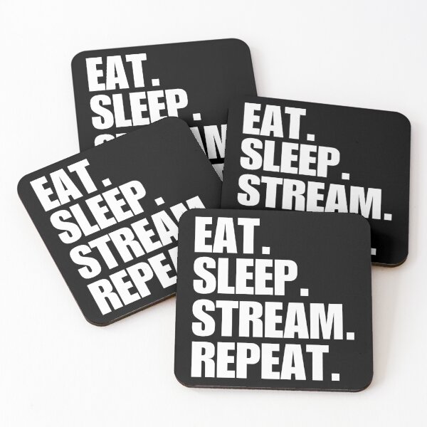 Item preview, Eat. Sleep. Stream. Repeat. designed and sold by FreshArtFusion.