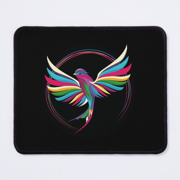 Artikelvorschau, Bunter Vogel in Bewegung (schwarz) – Kinetic Art Design entworfen und verkauft von Isma Bou Grafik.