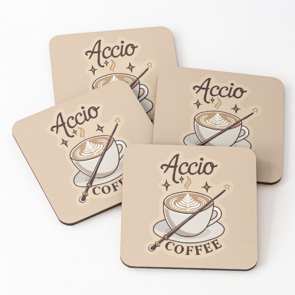 Item preview, Accio Coffee – Magic-Themed Vinyl Decal for Laptops, Journals & Water Bottles – Cozy Café Magic Aesthetic designed and sold by ssetas.