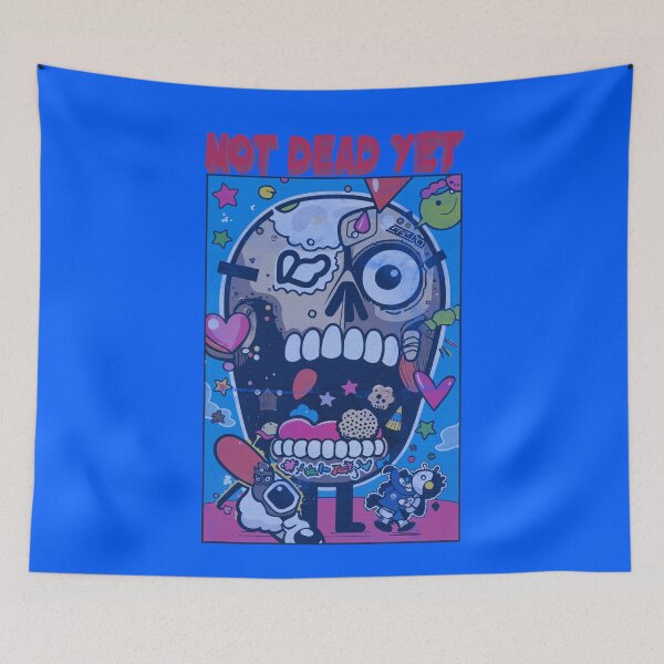 Item preview, skulls not dead yet funny japan graphic designed and sold by VonKalt.