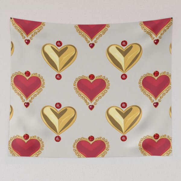 Item preview, Red and Gold Heart Art Design designed and sold by asudesign.