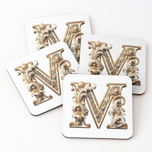 Item preview, Elegant Gold Letter M - Luxurious Monogram Design for a Timeless Touch designed and sold by Blendfactor.