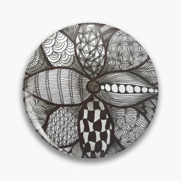 Item preview, Zentangle Flower designed and sold by ChalarieArt.