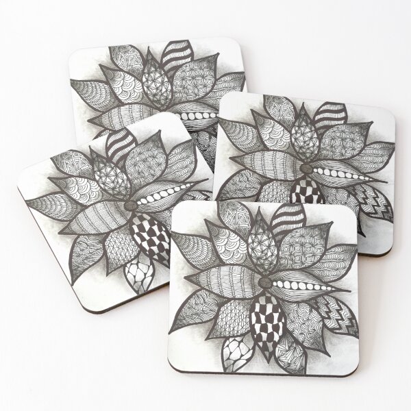 Item preview, Zentangle Flower  designed and sold by ChalarieArt.