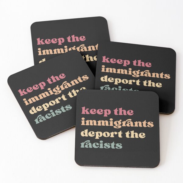 Item preview, Keep the Immigrants Deport the Racists, No Human is Illegal, Antiracist, support immigrants, Immigration Social Justice designed and sold by toongstudio.
