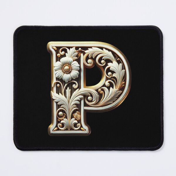 Item preview, Elegant Gold Letter P - Luxurious Monogram Design for a Timeless Touch designed and sold by Blendfactor.